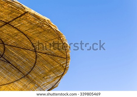 Similar – Image, Stock Photo blue sky with awning protection