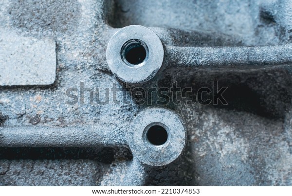 Fragment of a car engine\
cylinder block