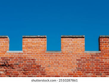 A fragment of the castle's red brick defensive wall. - Powered by Shutterstock