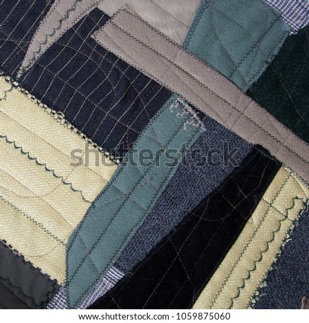 Fragment of the cubism style patchwork as background