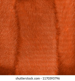 fragment of fur coat as natural painted orange fur background