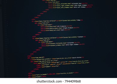 A fragment of HTML5 code.