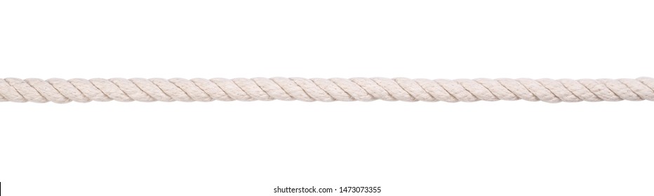 Fragment Of A Nautical Rope Close-up Isolated On A White Background