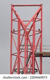 A Fragment Of An Old Metal Structure On An Autumn Day