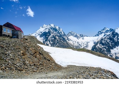 A Fragment Of A Small Rural House High In The Mountains