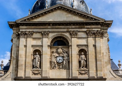 Fragment Of Sorbonne Edifice. Name Sorbonne Is Derived From College De Sorbonne (1257) By Robert De Sorbon As One Of First Colleges Of Medieval University In Paris.