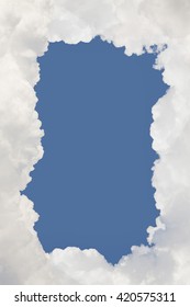 Frame from cloud. Abstract Background.