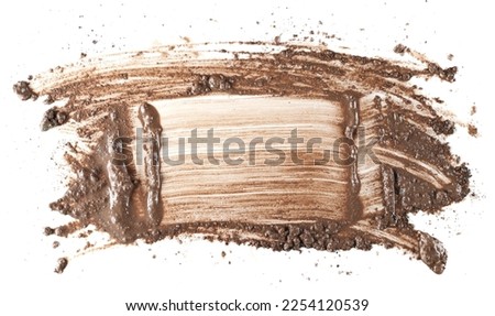 Frame drops of mud sprayed isolated on white background, with clipping path