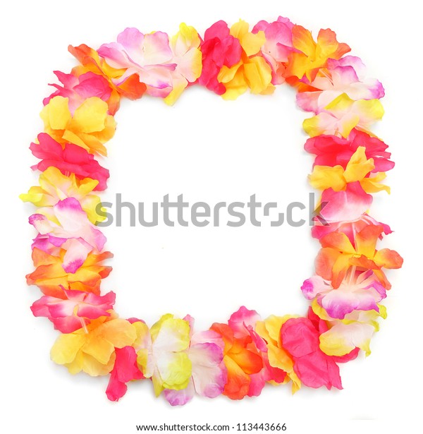 Frame Flowers Necklace Traditional Hawaiian Decoration Stock Photo ...