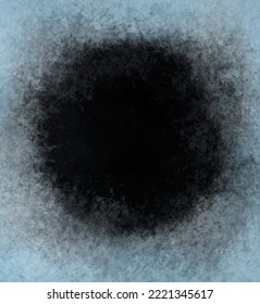 A frame of a frosty pattern on a black background. A round frame with an abstract ice structure allows you to apply or add a frost effect. Frost on the glass, freezing effect