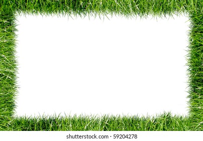 Green Grass Field Background Frame Grass Stock Vector (Royalty Free ...