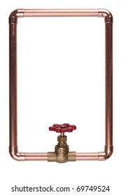 The frame is made from copper water pipes.