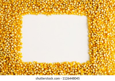 Frame made of corn kernels