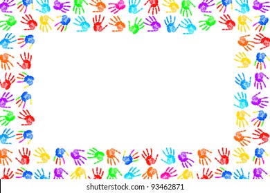 3,260 Child handprint background Stock Photos, Images & Photography ...