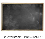 Framed blackboard or chalkboard on plain background
