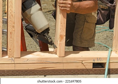 Framing Contractor Building In A Window Or Door Opening In Outside Bearing Wood Stud Wall