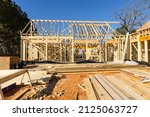 Framing for home under construction