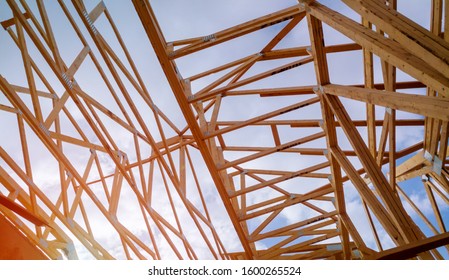 Framing of a new house under construction frame stick