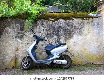 France Alsace Old Moped On Background Stock Photo Edit Now