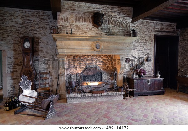 France Beaune 20190620 Fireplace Old Dark Stock Photo Edit Now