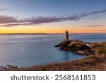 France, Brittany. Finisterre, Plouzane. Petit Minou Lighthouse.