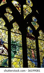 France, Cathedral Of Metz, Stained Glass Window Drawn By Marc Chagall