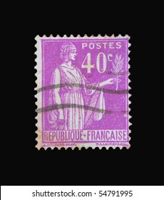 FRANCE - CIRCA 1950s: A Stamp Printed In France Showing Woman, Circa 1950s