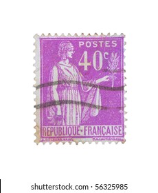 FRANCE - CIRCA 1950s: A Stamp Printed In France Showing Woman, Circa 1950s