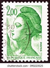 FRANCE - CIRCA 1982: A Stamp Printed In France Shows Liberte Of Delacroix, Circa 1982.