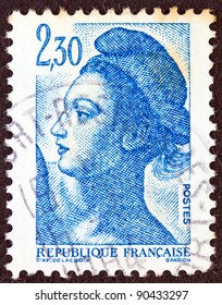 FRANCE - CIRCA 1982: A Stamp Printed In France Shows Liberte Of Delacroix, Circa 1982.