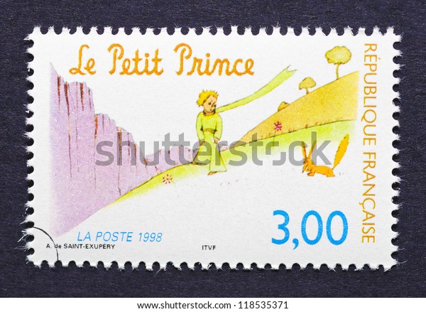 FRANCE - CIRCA 1998: a postage stamp printed in France showing an image of The Little Prince a novel of Antoine de Saint-Exupery, circa 1998.