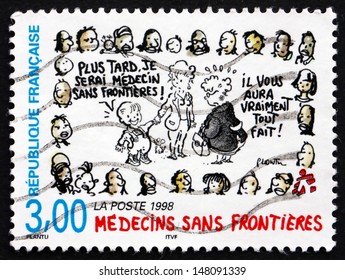 FRANCE - CIRCA 1998: A Stamp Printed In The France Shows Doctors Without Borders, Circa 1998