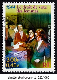 FRANCE - CIRCA 2000: A Stamp Printed In The France Shows Women's Suffrage, Right Of Women To Vote, 1944, Circa 2000