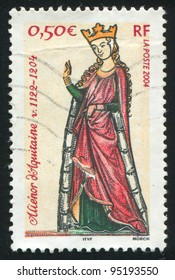 FRANCE - CIRCA 2004: Stamp Printed By France, Shows Queen Eleanor Of Aquitaine, Circa 2004