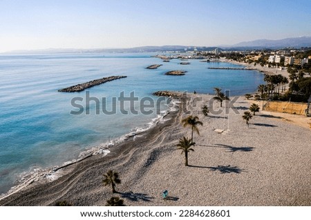 France. Cote d'Azur (06) Saint Laurent du Var, The beach Imagine de stoc © 