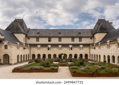 France - Fontevraud - Abbey Cloister and Gardens - Powered by Shutterstock