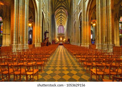 Orléans, France - March 01 2017 : Interior Of The Cathedral
