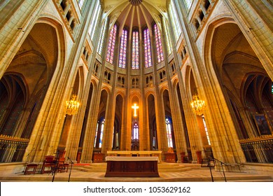 Orléans, France - March 01 2017 : Interior Of The Cathedral
