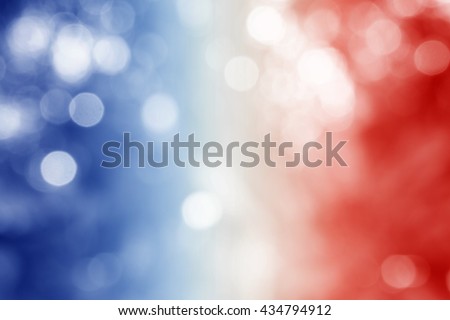 FRANCE : National flag. Soft blurred bokeh natural background. Abstract gradient desktop wallpaper.