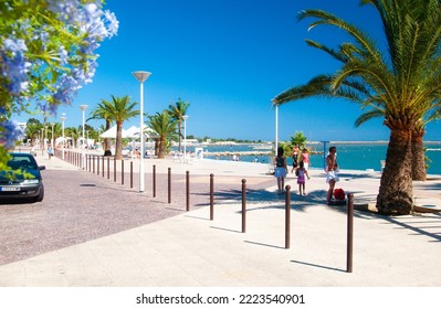 France Nice Cote D Azur Beach Palms Flowers Car Holiday Travel