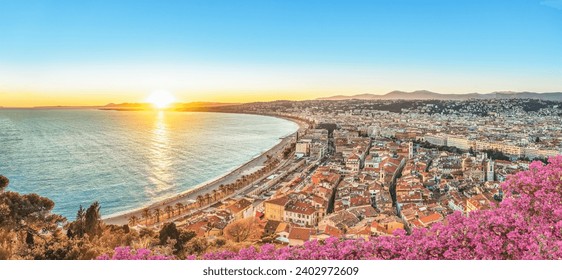 France - Nice panorama cityscape at Cote D' Azur, French Riviera - Luxury travel
 - Powered by Shutterstock