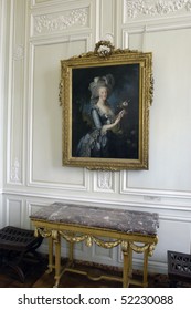France, Versailles palace, a picture of Marie Antoinette in Petit Trianon