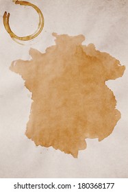 France-shaped Coffe Stain