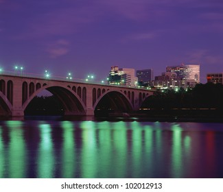 Francis Scott Key Bridge Crossing The Potomac River