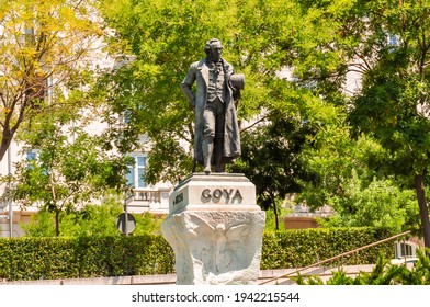 Francisco De Goya Monument In Madrid, Spain