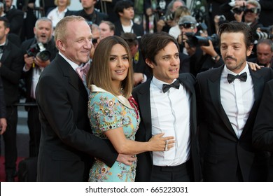 Francois- Henri Pinault, Salma Hayek, Gael Garcia Bernal, Diego Luna Attends The 70th Anniversary Screening  Premiere For At The 70th Festival De Cannes. May 23, 2017 Cannes, France
