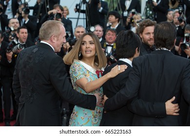 Francois- Henri Pinault, Salma Hayek, Gael Garcia Bernal, Diego Luna Attends The 70th Anniversary Screening  Premiere For At The 70th Festival De Cannes. May 23, 2017 Cannes, France
