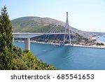 Franjo Tudman Bridge, a cable-stayed bridge in southern croatia