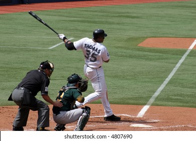 Frank Thomas, Designated Hitter, Toronto Blue Jays August 22, 2007 Vs. Oakland Athletics