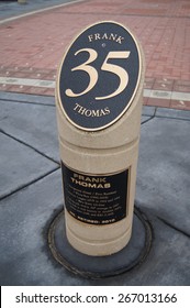 Frank Thomas Monument at US Cellular Field in Chicago, Illinois on April 2, 2015
